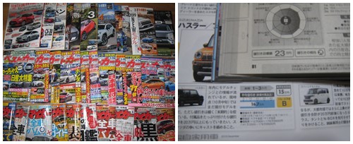 月刊自家用車などの各種車雑誌